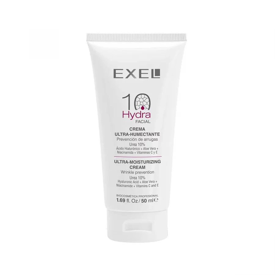 Crema facial hidratante Hydra 10 con ácido hialurónico y vitaminas a e