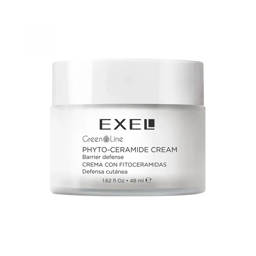 Crema facial con fitoceramidas hidratante refrescante y protectora exel green line
